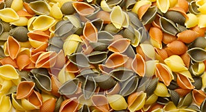 Colorful pasta background