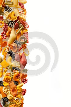 Colorful pasta mix