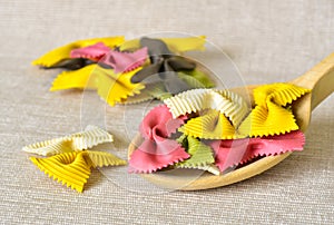 Colorful pasta still life