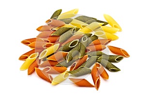 Colorful pasta (Tricolore) photo