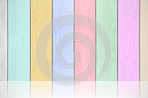 Colorful pastels wood texture horizontal background.