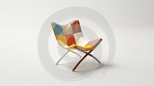 Colorful Patchwork Chair In Crossed Colors Design