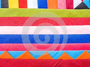 Colorful Patchwork Fabric background