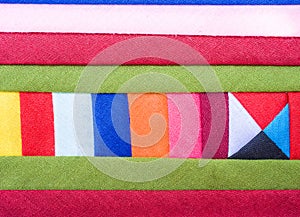 Colorful Patchwork Fabric background