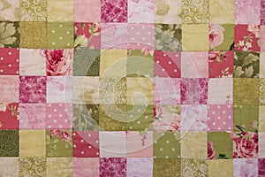 A colorful patchwork quilt photo