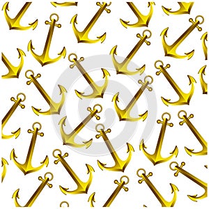 colorful pattern golden anchor design