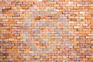 Colorful patterned brick wall.