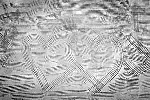 Colorful patterned surface of a concrete wall.