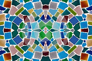 Colorful patterns of ceramic tiles.