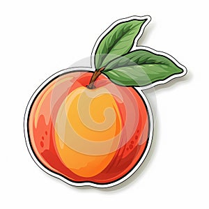 Colorful Peach Stickers For Environmental Awareness