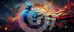 colorful peacock background