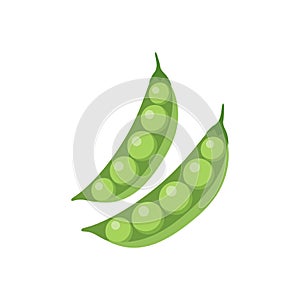 Colorful peas clipart cartoon. Peas vector illustration.