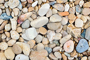 Colorful pebbles on the beach