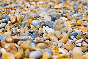 Colorful pebbles at Deal beach England