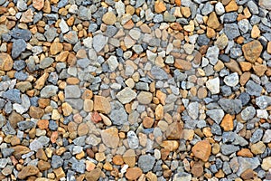 Colorful pebbles on the floor,