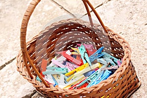 Colorful pegs