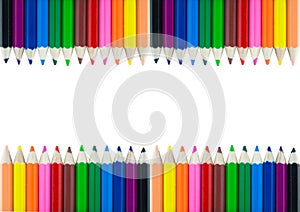 Colorful pencil color frame border background