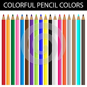 Colorful pencil colors