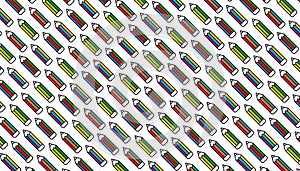 Colorful pencil pattern background. Back to school concept. Vector illustration