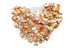 Colorful pencil shavings for background