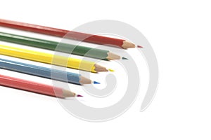 Colorful pencils arrangement