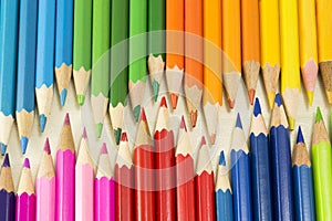 Colorful pencils background