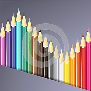 Colorful pencils background.