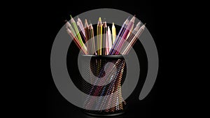 Colorful Pencils Rotating