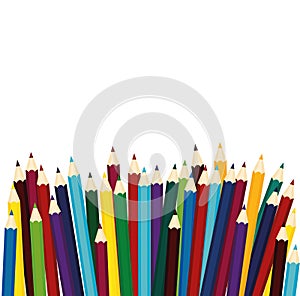 Colorful pencis. Vector on white background