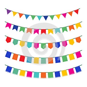 Colorful pennant bunting collection photo