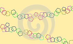 Artistic colorful pentagon background pattern abstract. Effect, backdrop, messy & vector