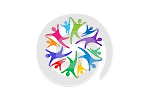 Colorful People Group Team Logo