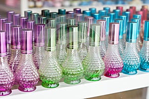 Colorful perfume bottles