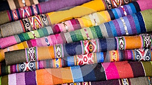 Colorful Peruvian Alpaca Wool Textiles