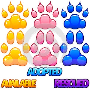 Colorful Pet Adoption Vector Assets photo