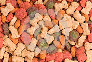 Colorful Pet Food Detail Background photo