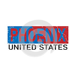 Colorful Phoenix text vector design for priting and t-shirt