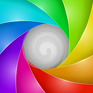 Colorful photo shutter aperture