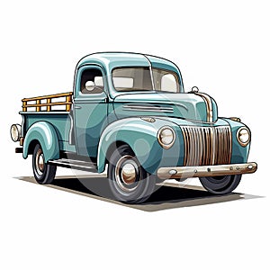 Colorful Pickup Truck Expressive Ride photo