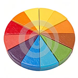 Colorful Pie Chart isolated on white background