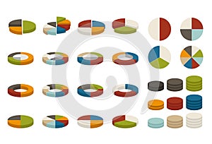 Colorful pie charts