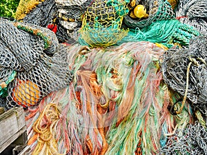 Colorful Pile Of Fish Nets