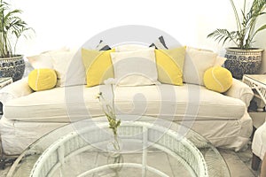 Colorful pillows with comfortable decoration natural fabric cushion with multi vintage colored pillows. Home modern living room,