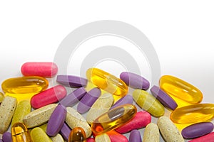 Colorful pills background