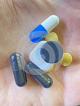 Colorful pills, medicines, drugs