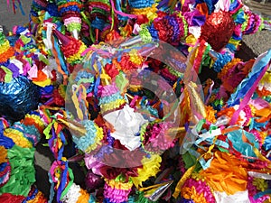 Colorful Pinatas for Sale in Chilpancingo Mexico photo