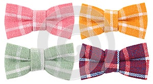 Colorful plaid bow ties