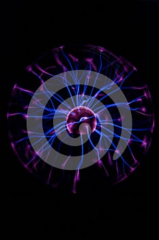 Colorful plasma ball