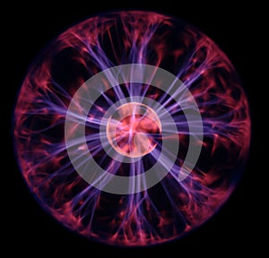 Colorful plasma ball