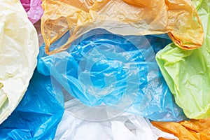 Colorful of plastic bags